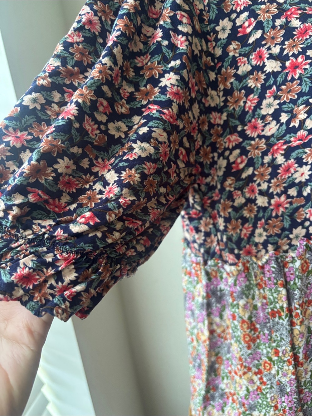 Natural Life Medium Colette Boho Floral Maxi Light Sun Dress Tiered Prairie - Picture 3 of 4